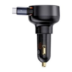BASEUS avtomobilski polnilec enjoyment pro s kablom usb-c, 60 W (črn)