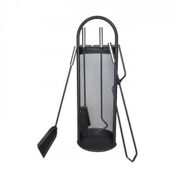 Northix Set z dodatki za kamin - črn - 5 delni