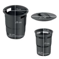 botle Set 3x Kompostnik Podzemni vrt 11 L antracitna plastika V 53 cm modularni kompostnik Koš za organske odpadke