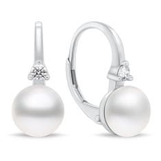 Brilio Silver Fini srebrni uhani z biseri EA955W