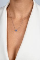 Brilio Silver Bleščeča srebrna ogrlica s cirkoni NCL136WB