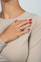 Brilio Silver Nežen srebrn prstan z opalom in cirkoni RI108W (Obseg 52 mm)