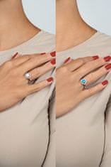 Brilio Silver Nežen srebrn prstan z opalom in cirkoni RI108W (Obseg 52 mm)