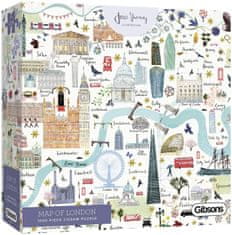 Gibsons Puzzle Zemljevid Londona 1000 kosov