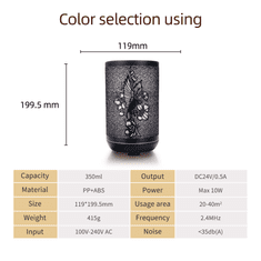 BOT  aroma difuzor SDM1 Kolibri motiv - črn 300ml