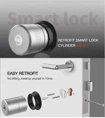 BOT  Pametna ključavnica za cilinder po meri M530 Tuya srebrna