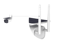 BOT Zunanja pametna IP/WiFi kamera A6 s solarno ploščo