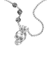 Police Luksuzna ogrlica z jekleno skalno uporniško lobanjo PEAGN0001001