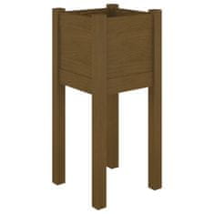 Vidaxl Vrtno cvetlično korito 2 kosa medeno rjavo 31x31x70 cm borovina