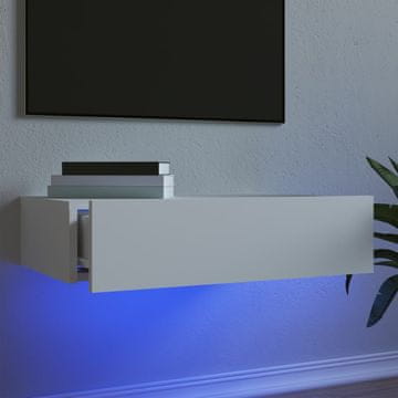 Vidaxl vidaXL TV stojalo z LED belo 60x35x15,5 cm