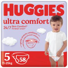 Huggies HUGGIES plenice za enkratno uporabo Ultra Comfort Mega 5 (11-25 kosov) 58 kosov