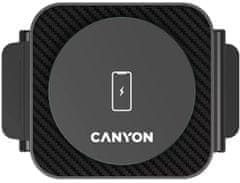 Canyon Brezžični polnilec WS-305B + napajalnik, 3v1, Qi, 9V/2A,12V/1,5A vhod, 15/10/7,5/5W izhod, črn