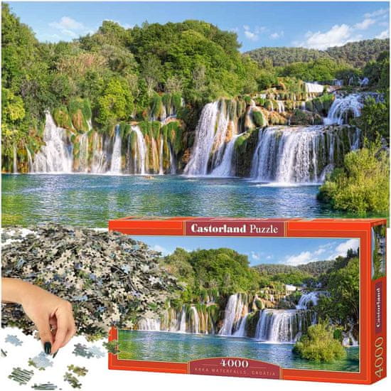 WOWO Puzzle 4000 kosov Slapovi Krke - CASTORLAND Puzzle 4000 kosov - Slapovi Krke, Hrvaška (139x68cm)
