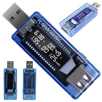 Verkgroup Digitalni LCD tester USB vtičnic 3.0 4v1