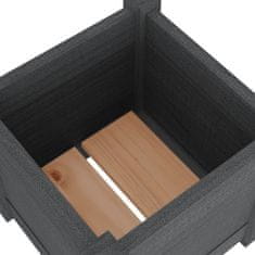 Vidaxl Vrtno cvetlično korito sivo 31x31x31 cm trdna borovina