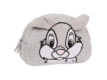 Disney Tuptuś Bambi Disney Siva potovalna kozmetična torbica, sherpa 22x15x6cm