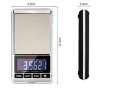 Verkgroup Digitalna mini LCD žepna tehtnica osvetljena 0,01-500g