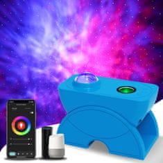 BOT S3 glasbeni in prilagodljivi projektor nočnega neba, modra