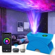 BOT S3 glasbeni in prilagodljivi projektor nočnega neba, modra