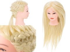 WOWO Blonde Training Head for Hairdressers - Trening glava za frizerje z naravnimi blond lasmi