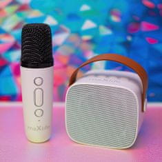 maXlife MXKS-100 Bluetooth Karaoke mikrofon + zvočnik, belo