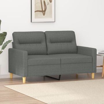 Vidaxl vidaXL Dvosed temno siv 120 cm oblazinjen z blagom