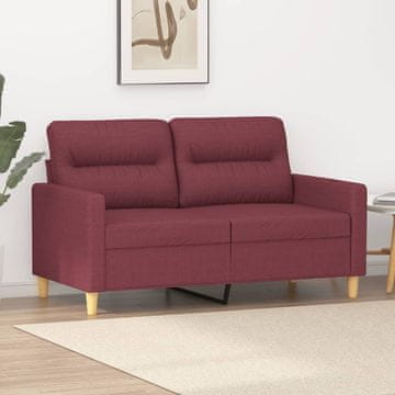 Vidaxl vidaXL Dvosed vinsko rdeč 120 cm oblazinjen z blagom