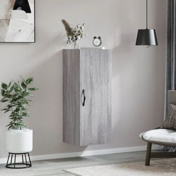 Vidaxl vidaXL Stenska omarica siva sonoma hrast 34,5x34x90 cm
