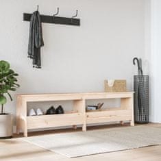 Vidaxl Klop za hodnik 160x28x45 cm masiven les bor