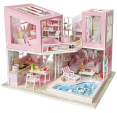 Dvěděti Dva otroka miniaturna hiša Vila prve ljubezni