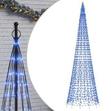 Vidaxl LED božično drevo 1534 LED modra 500 cm