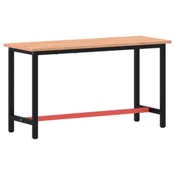Vidaxl Delovni pult 150x55x81,5 cm trdna bukovina in kovina