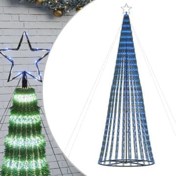 Vidaxl LED božično drevo 688 LED modra 300 cm