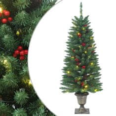 Vidaxl Umetna novoletna jelka 2 kosa 100 LED diod zelena 120 cm