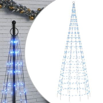 Vidaxl LED božično drevo 550 LED modra 300 cm