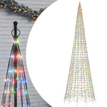 Vidaxl LED božično drevo 1534 LED barvita 500 cm