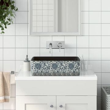 Vidaxl vidaXL Umivalnik za pult črno-moder pravokoten 46x35,5x13 cm