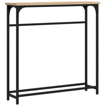Vidaxl Konzolna mizica sonoma hrast 75x19,5x75 cm inženirski les