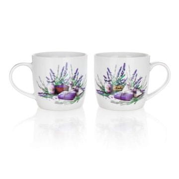 Banquet Komplet keramičnih vrčev LAVENDER 360 ml, 2 kosa, komplet 3 kosov