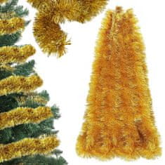 Verkgroup Girlanda za božično drevo zlata 6m