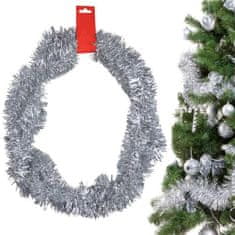 Verkgroup Girlanda za božično drevo srebrna 2m