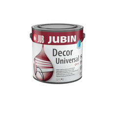 JUB JUBIN Decor universal bel 1001 sijajen 2,25 L pokrivna barva za les in kovino