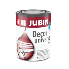 JUB JUBIN Decor universal bel 1001 mat 0,65 L pokrivna barva za les in kovino