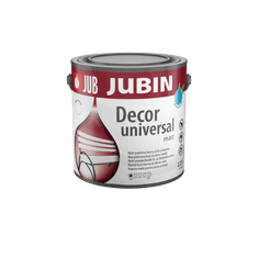 JUB JUBIN Decor universal bel 1001 mat 2,25L pokrivna barva za les in kovino