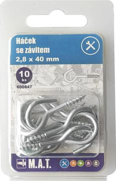 STREFA Navojni kavelj 20x2,3mm Zn (10 kosov)