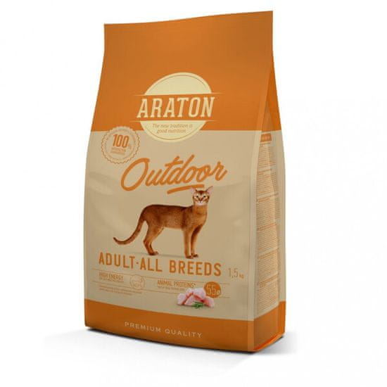 Araton Hrana za zunanje odrasle mačke Perutnina 1,5 kg