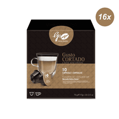 GORIZIANA Kavne kapsule, Go Caffè Linea Gusto, Gusto Cortado Espresso Machiato, 160 kapsul, kompatibilne z Nescafe Dolce Gusto