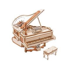 Robotime Lesena mehanska sestavljanka Magic Piano (mehanski pogon)