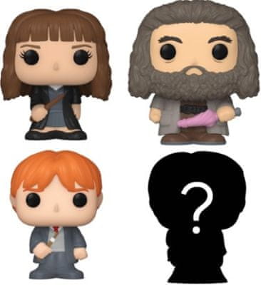 Funko Bitty Pop! Harry Potter – Pack 4 Mini-Figurines Hermione, Hagrid, Ron + Mystère Surprise