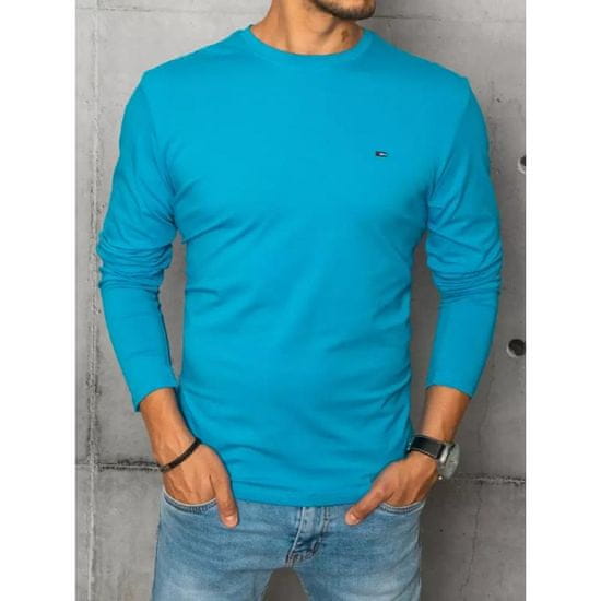 Dstreet Moška majica z dolgimi rokavi modra lx0538
